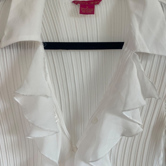 white sheer blouse - Picture 3 of 4